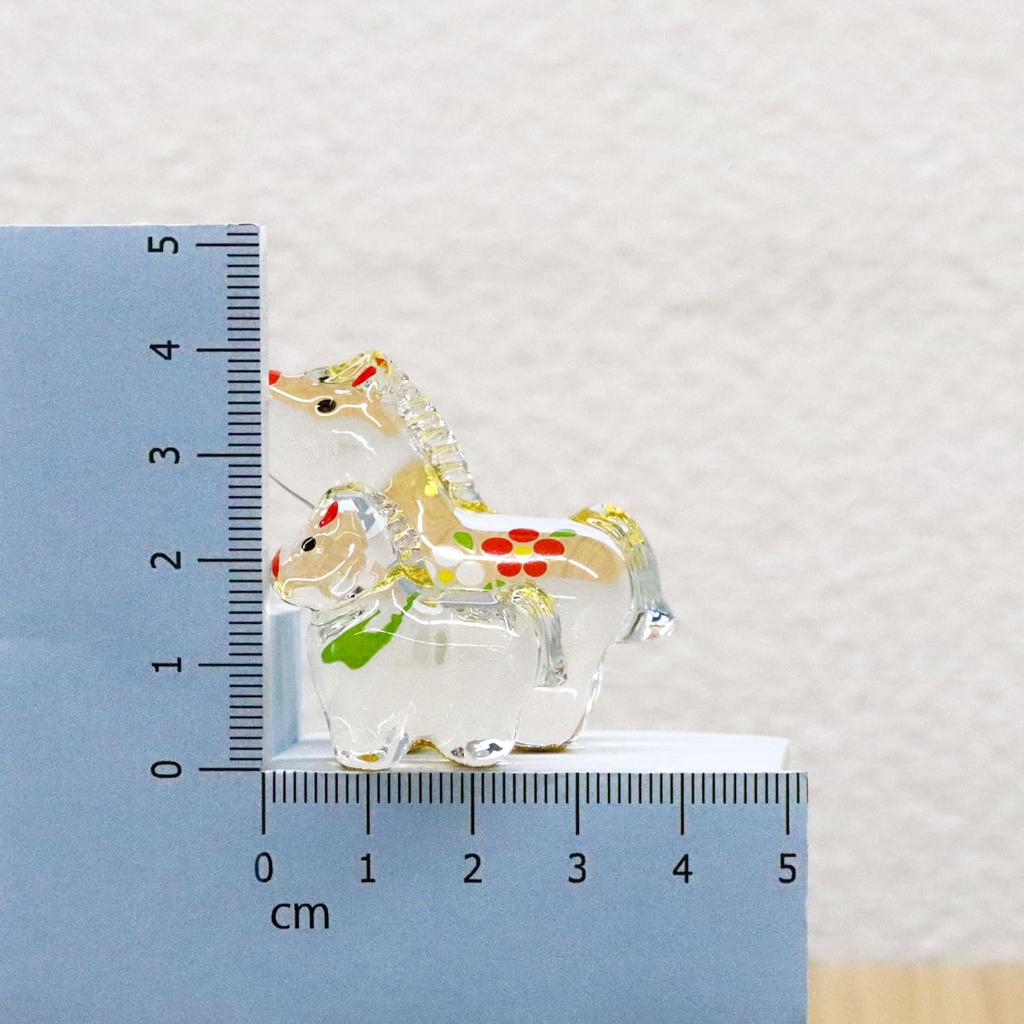 Craftsman House 2026 Zodiac Year of the Red and White Glass Ornament (Reiwa 8) Horse, Horse,