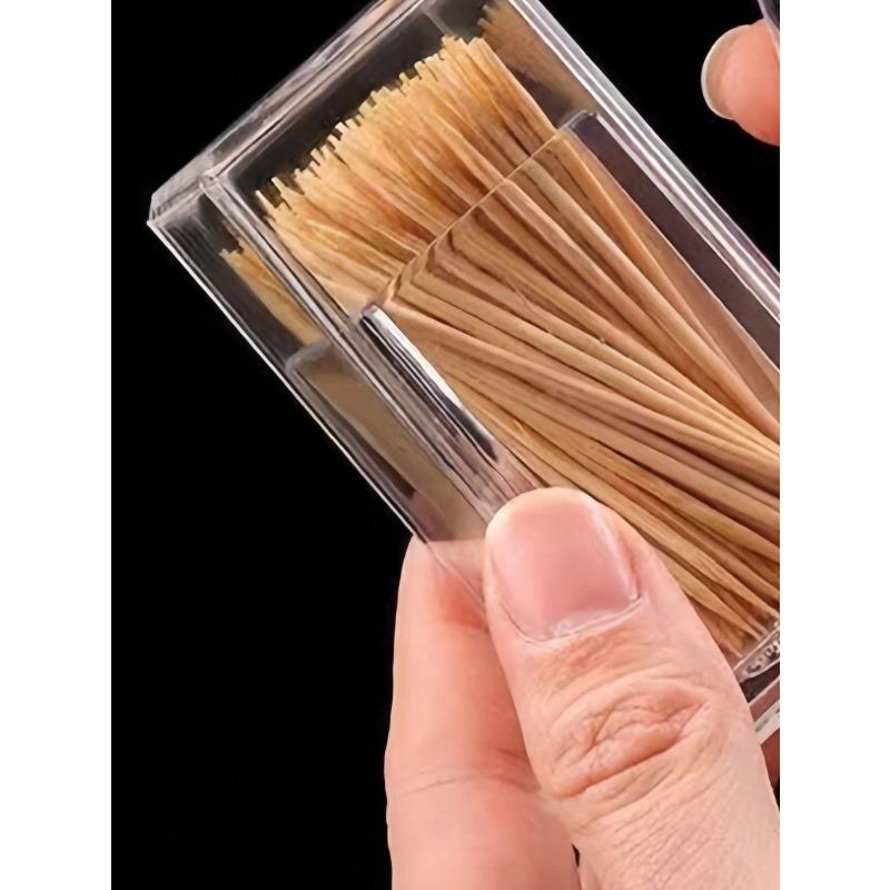1PC PMMA Toothpick Holder, Clear Acrylic Toothpick Holder ,Minimalist Clear Toothpick Holder Dispense,Elegant Clean For Home Kitchen Storage