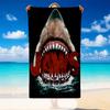 Quick Dry Beach Towel Jaws Pattern, Lightweight Absorbent Towel for Pool Beach Vacation Use