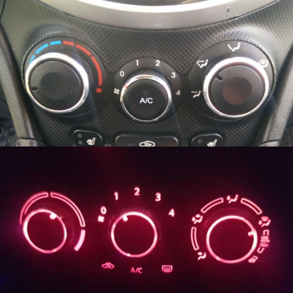 Car AC Knobs for Hyundai Verna Elantra Air Conditioning Heat Control Switch Button 3Pcs Aluminum Alloy Knob Interior Accessories