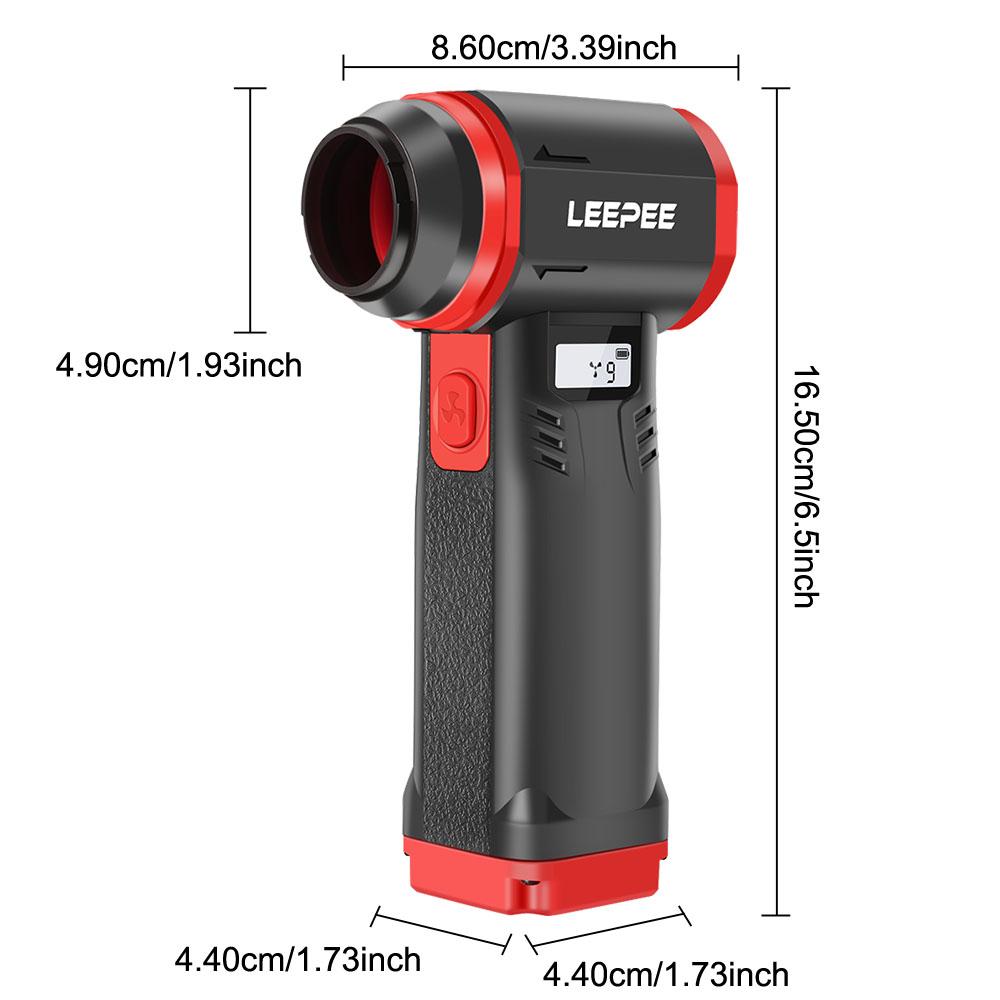 2025 600000RPM Violent Fan High Speed 9 Gears Speed Adjustable Cleaning Blower Tools Powerful Air Blower Type-C Charging Handheld Turbo Jet Fan