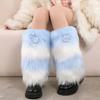 Anime Cute 3D Wing Boot Cover Women Girls Japanese Colorblock Plush Leg Warmer