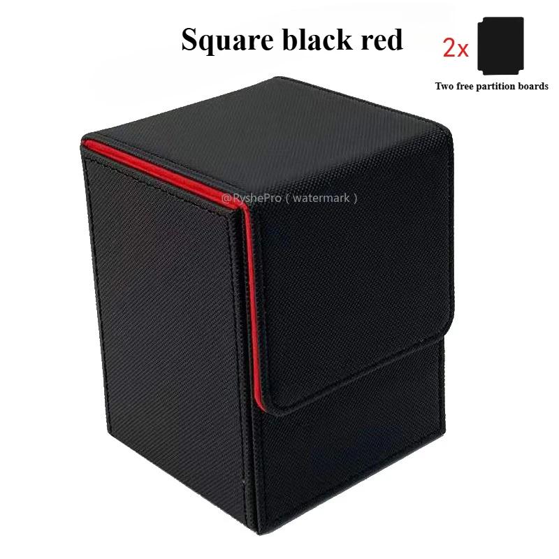 Trading Card Storage Box for 100+Single Sleeved Cards with 2 Dividers Commander Deck Box Compatible with Mtg Card Case