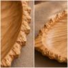 Leaf Tray Shallow Wood Bowl Serving Smooth Food Platter Sturdy