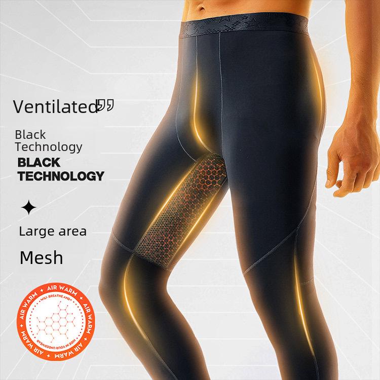 Men's Breathable Mesh Leggings - Lightweight, Warm, Thin Underpants for Spring, Autumn, and Winter