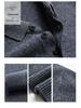 Men's 100% Pure Wool 9-Pin Lapel Sweater, 430g Thickened Base Layer for Middle-Aged Business Casual, Plain Knit.