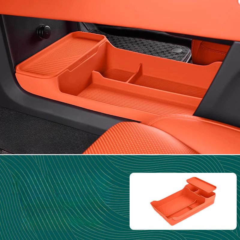 For Li L6 L7 L8 L9 2025 2024 Lixiang Under Center Console Built In Double Layer Lidded Silicone Storage Box