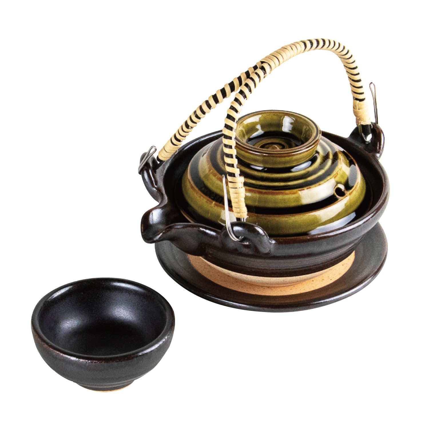 

Фаянс Сделано в Арите и подходит для прямого нагрева пароварка, 170 мл, Япония, Посуда, Орибе, Коричневый, Черный, Зеленый, коричневый