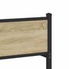 Metal Bed Frame without Mattress Sonoma Oak Finish 120x200 cm