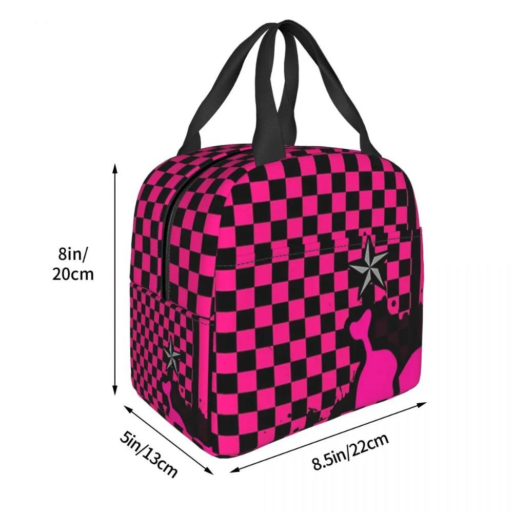 Punky Pink Emo Insulated Lunch Bag for Kids School Cooler Thermal Food Box Tote Portable Lunch Boxes Container