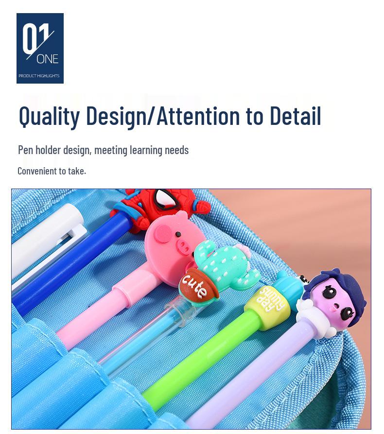 Cartoon Astronaut Large Capacity Pencil Case - Multi-purpose EVA Pencil Box for Kids