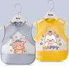 Waterproof Unisex Baby Bib: Anti-Stain Sleeveless Smock for Kids, Reversible Protective Wear.