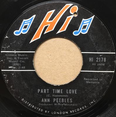 7-Zoll Schallplatte ANN PEEBLES - Part Time Love / I Still Love You HI2178 Hi Records 1970 US Soul/Funk Gebraucht