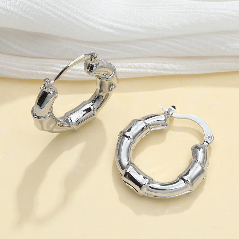 Huazi Style Zircon Stud Earrings for Women - Gold-Plated, Non-Fading Luxury Jewelry