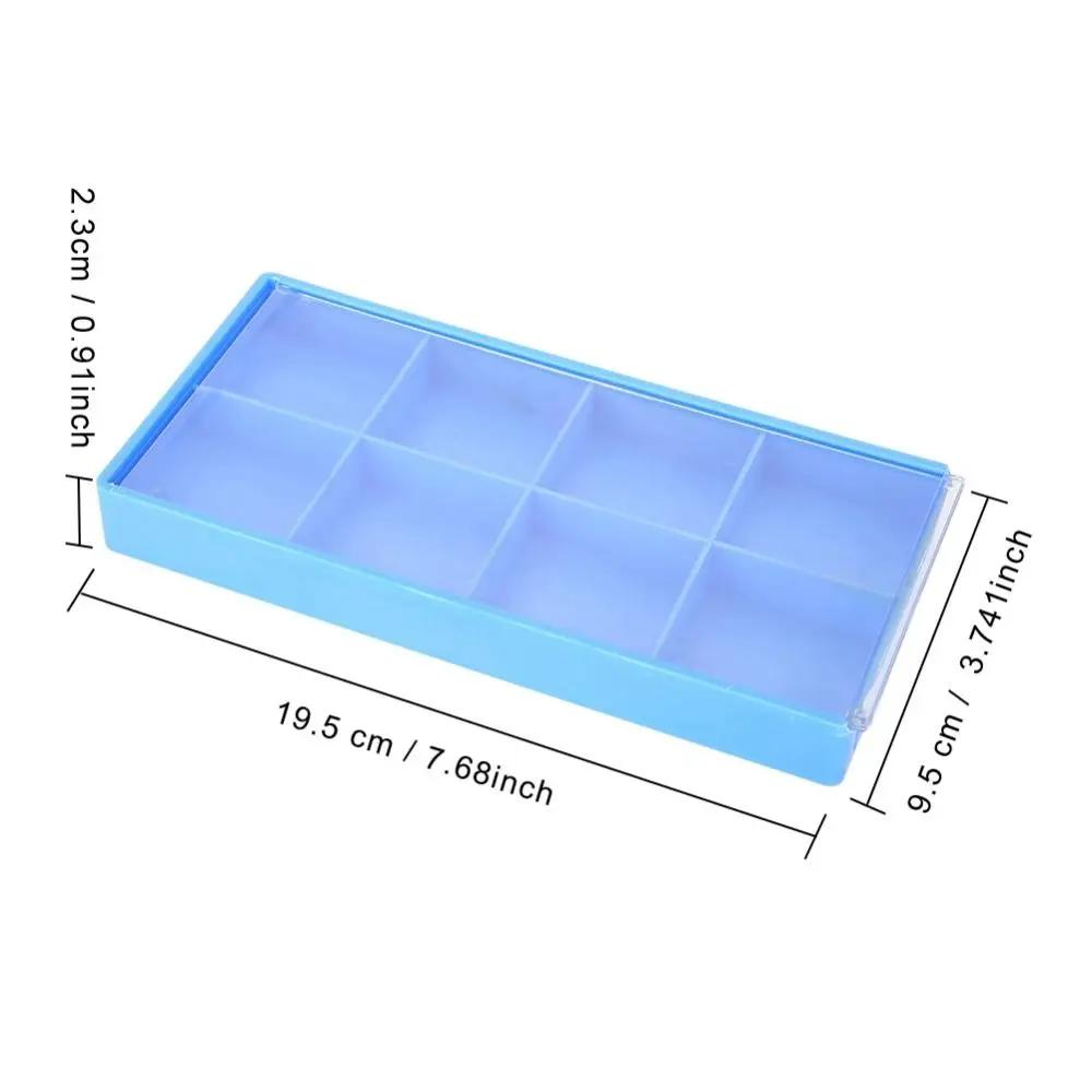 Portable 8 Grid Watch Parts Storage Box Plastic Material Watch Tools Storage Box Plastic Storage Tray Table Top Use