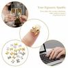 Nail Art Rhinestones Bow Charms 50Pcs Gold Silver Resin Decorations for Creative Manicure Styling