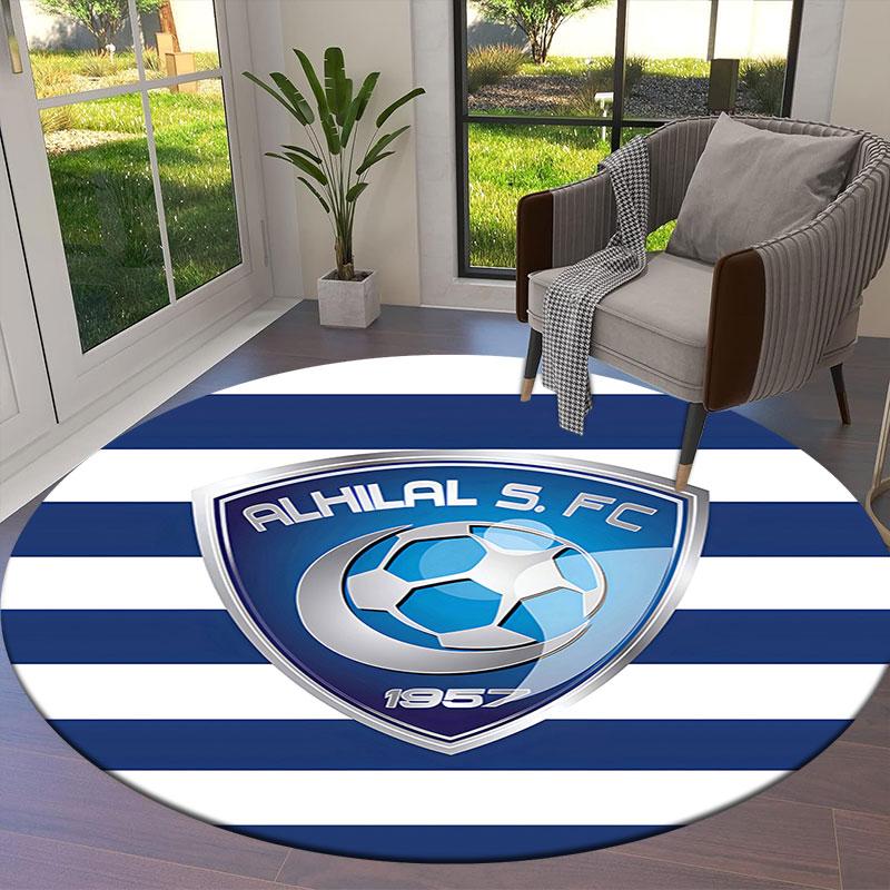 Al Hilal SFC Round Area Rug,Carpet Rug for Living Room Bedroom Sofa Playroom Decor,Non-slip Floor Mat