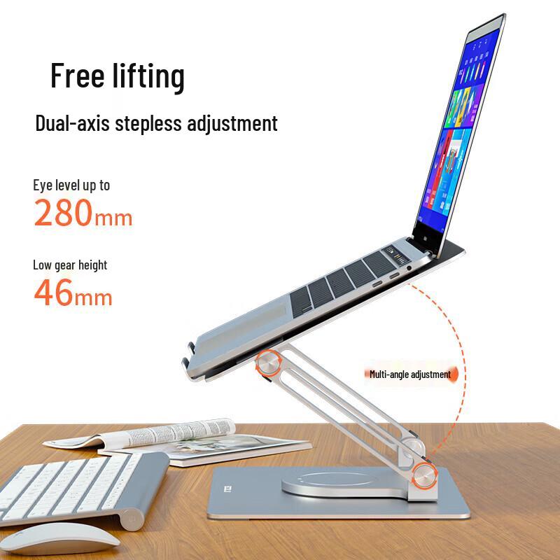 ECOLA Foldable 360° Rotating Dual-Arm Laptop Stand