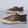 Fashion 2024 New Men Casual Leather Shoes Outdoor Antiskid Sneakers Fashion Flats Comfortable Handmade Trend Sneakers Shoes Oxford Shoes