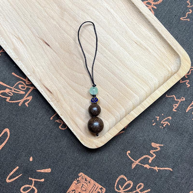 Douyin Popular Natural Herbal Incense Beads Phone Chain Handmade Chinese Medicine Incense Ornament Pendant