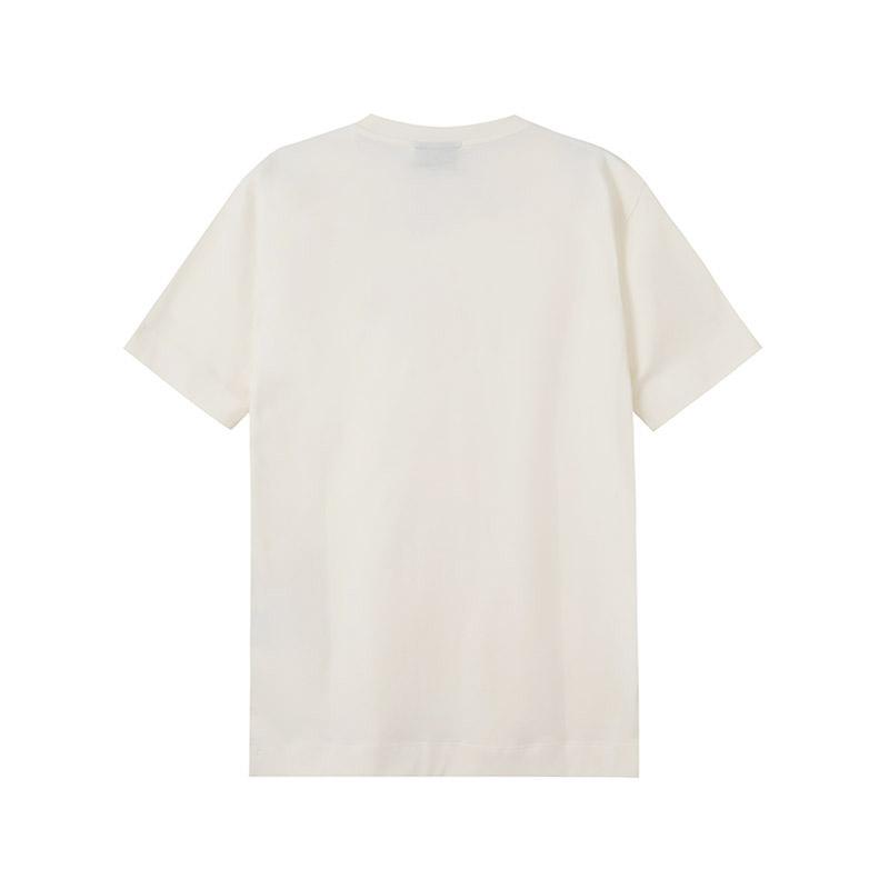 Emporio Armani SS24 Logo Embroidered Crew Neck Short Sleeve T-Shirt Men tops Vanilla 3D1TG8-1JOCZ-01A1