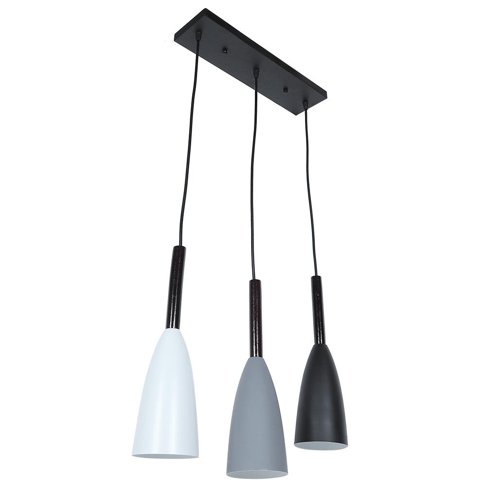 E27 Modern Einfacher Pendellampenschirm 3 Köpfe Hängelampe für Wohnzimmer Küche Café Dekor