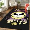 Custom Name Spooky Halloween Moon Carpet for Playroom Bedroom Living Room Sofa Home Decor,kids Game Area Rug Non-slip Floor Mat