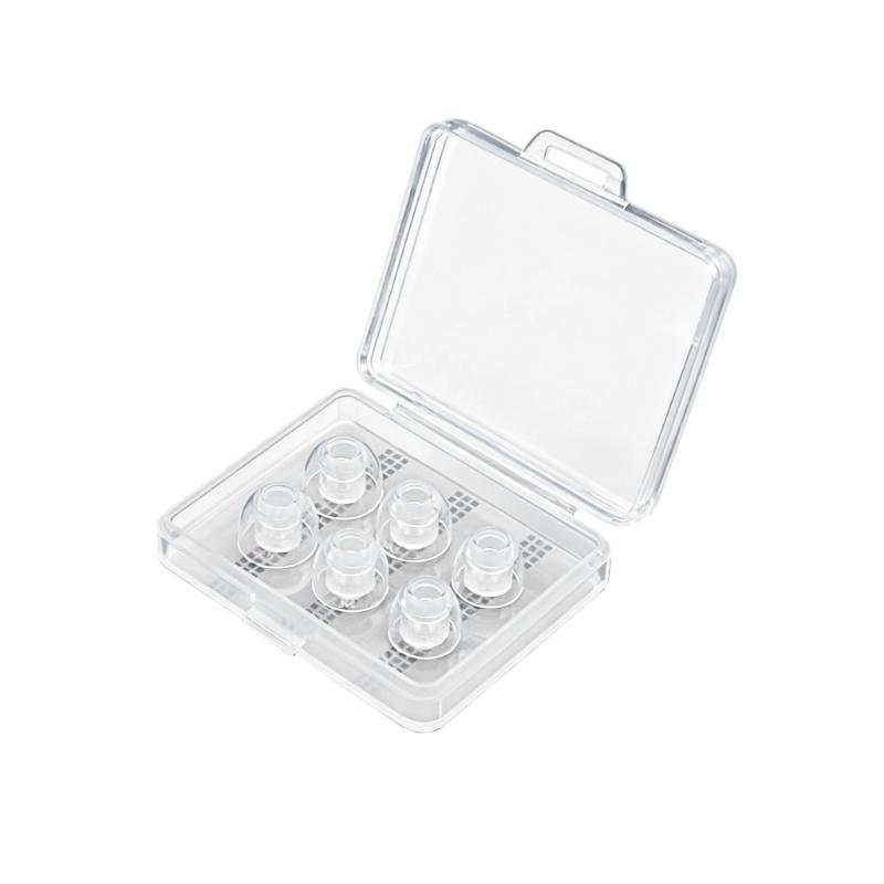 High Transparency Liquid Silicone Earbud Tips Soft Flexible Noise Isolating Design 3 Size Included Secure