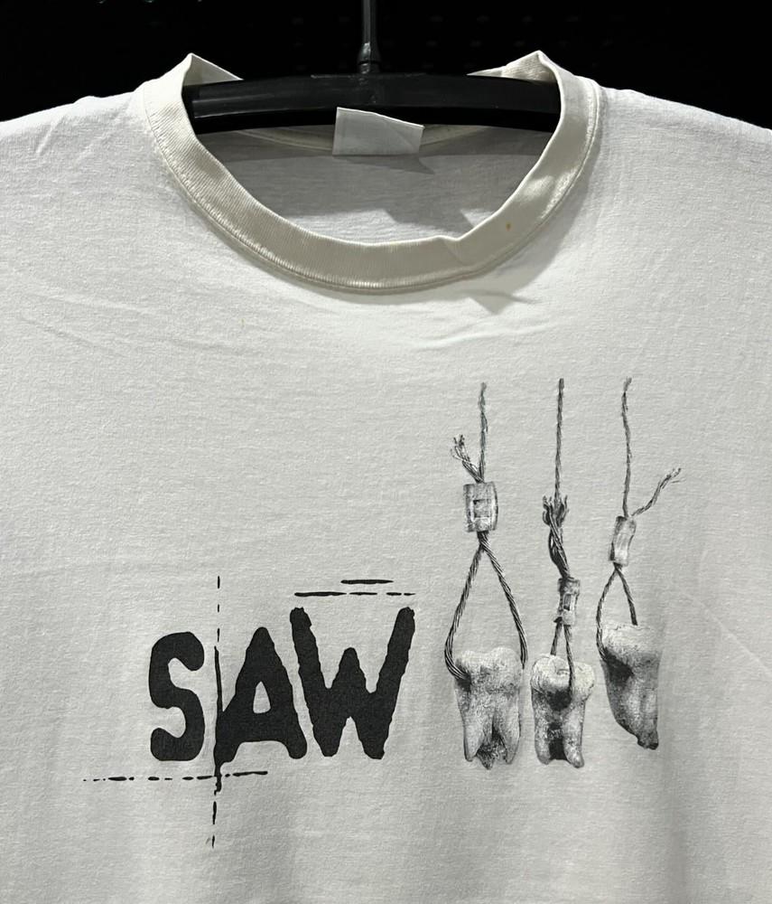 Пила Фильм 90-е белая короткий рукав Унисекс Футболка Репринт футболка Унисекс Футболка M
