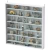 Six Shelf Display Cabinet, with Glass Doors - White