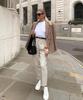 European & American Style Women's Plaid Double-Breasted Suit Jacket - Autumn 2024 Top 5 Colors