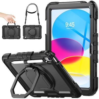 SEYMAC Stock iPad Case Generation Ring Handle Shockproof Pen Shoulder and Screen Protector Included Frame A16, 11th/10th Exclusive, Case, 11/10.9-inch