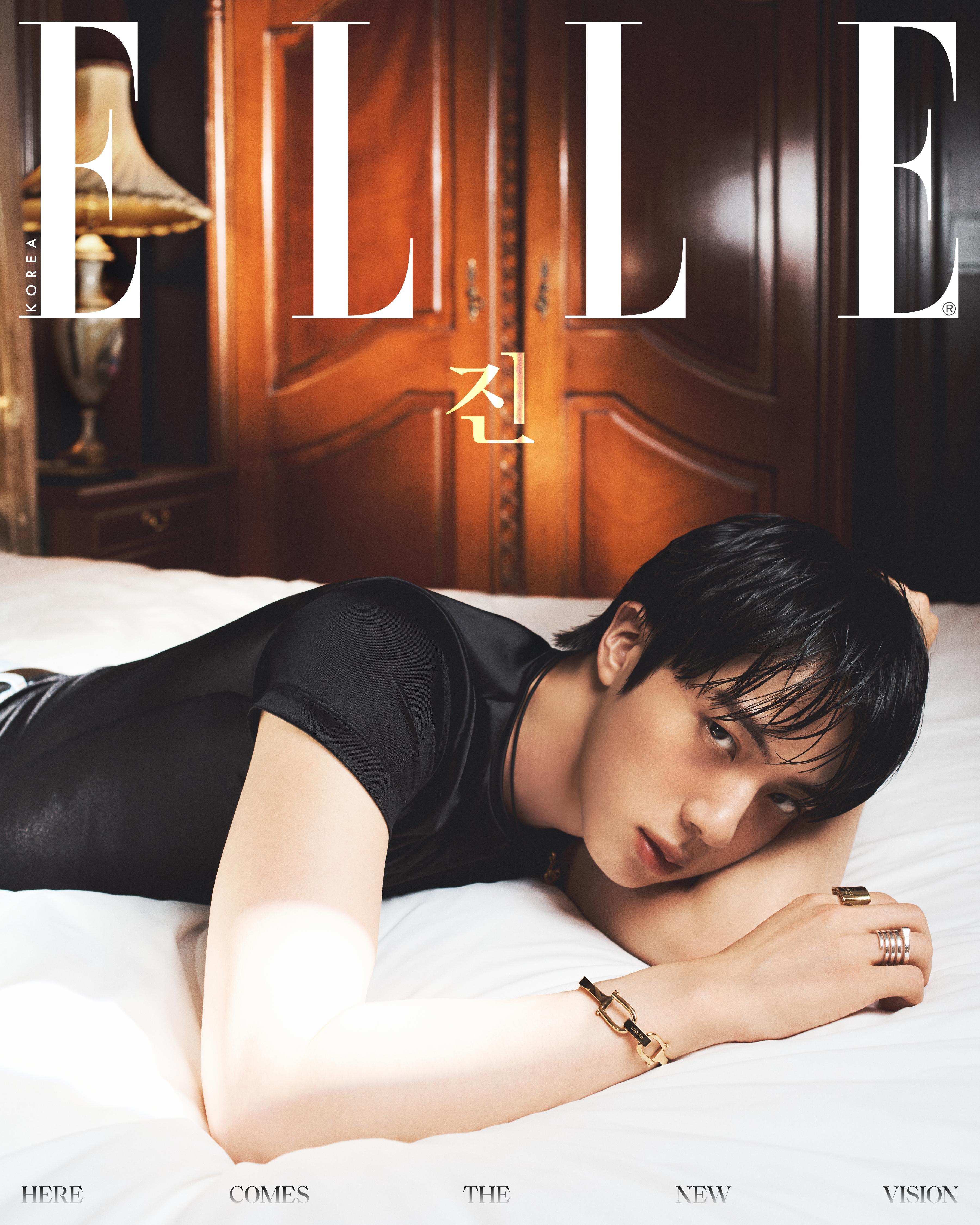 Elle Korea Август 2026 BTS ДЖИН, Kbeauty, KPOP brown