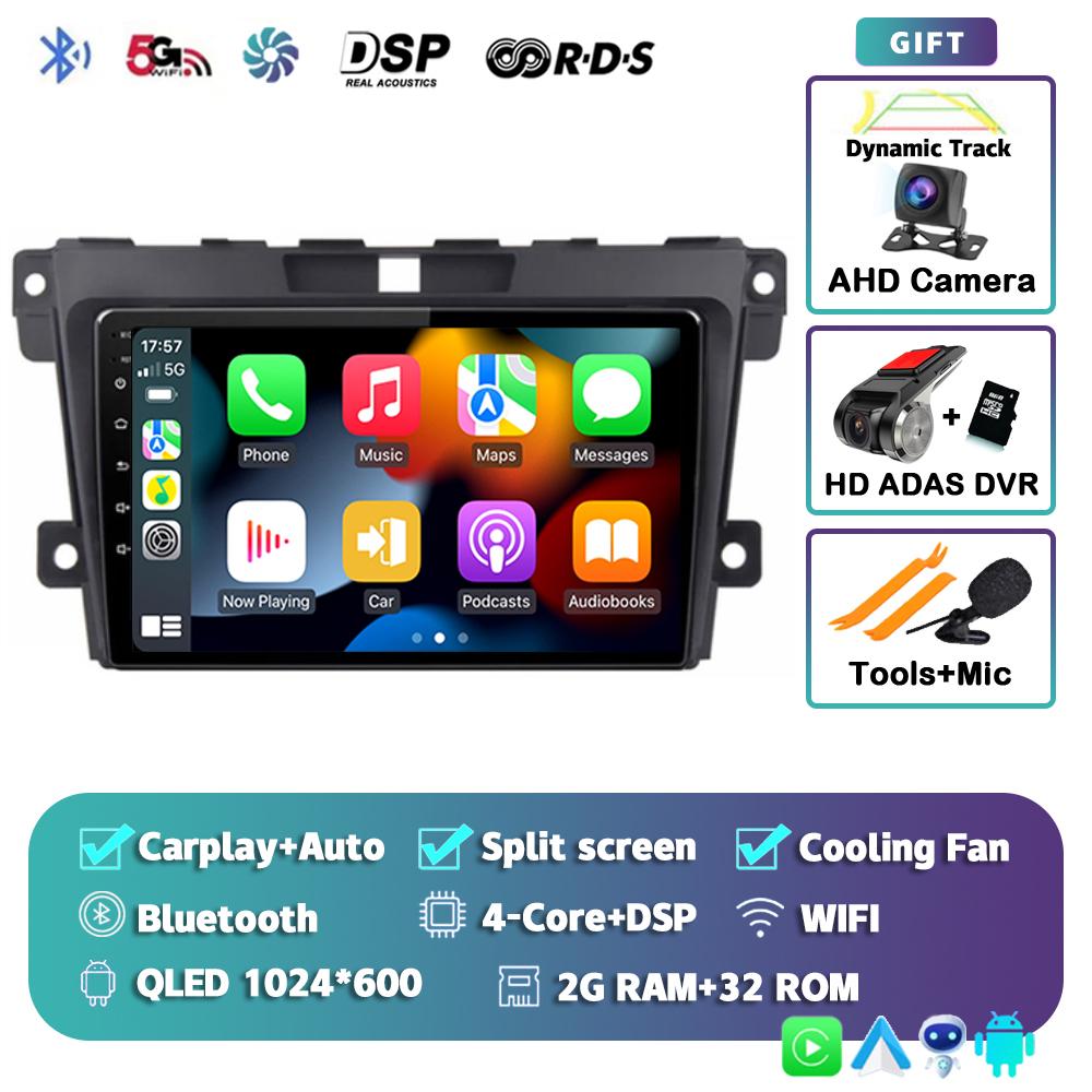 Android 14 Carplay Auto Car Radio For 2007 2008 2009 2010 2011 2012 2013 2014 MAZDA CX-7 CX 7 Multimedia Player Video Stereo DSP