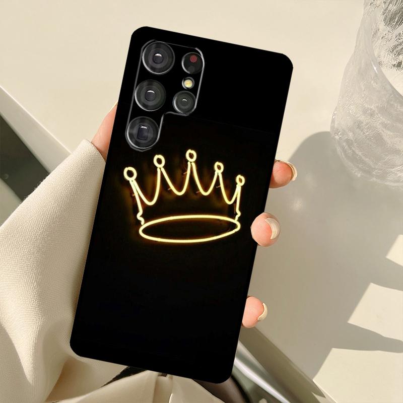 

Чехол для телефона Queen King Crown для Samsung Galaxy S22 Ultra S21 S20 FE S8 S9 S10 Note 10 Plus Note 20 Ultra Galaxy S10 5G