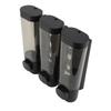 300ml 3 In 1 Press Liquid Soap Dispenser Wall Mount Bathroom Shower Shampoo Hair Conditioner Dispenser Container
