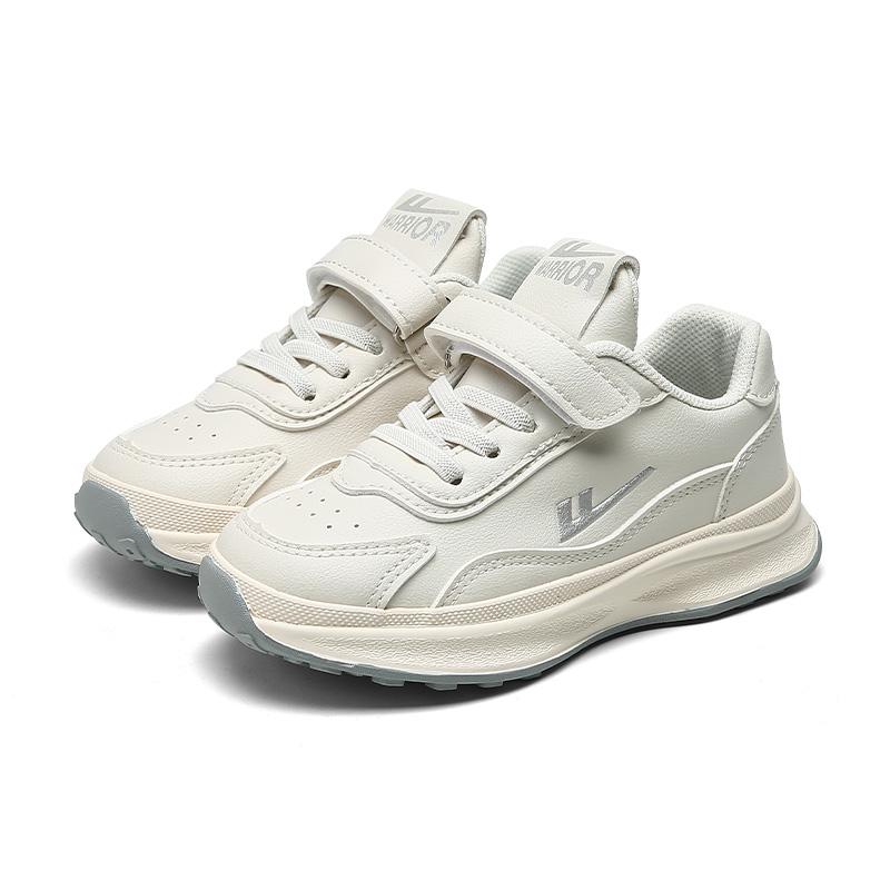 Warrior Fashion Simple Trendy Versatile Low-Top Casual Shoes Kids Sneaker Beige WZTH-130911