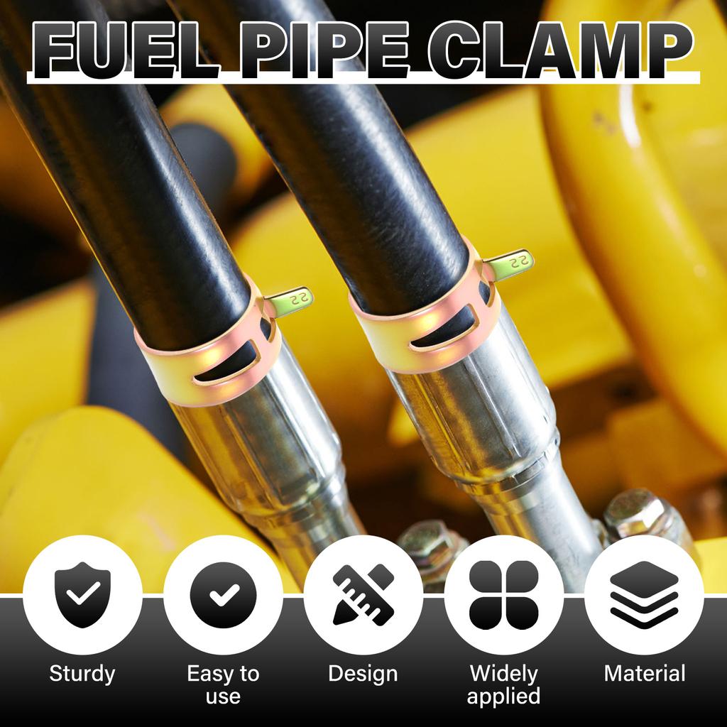 100pcs fuel line hose clamps carbon steel hose spring clamps easy to install reusable fuel line hose clamps