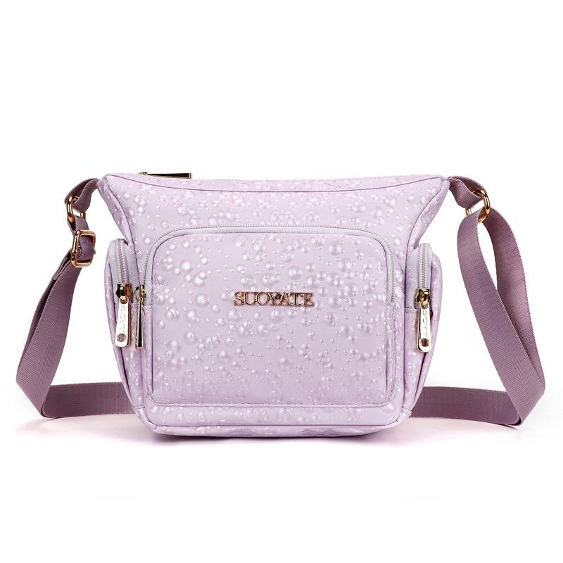 Women's Nylon Tote Bag Shoulder Bag Multi-compartment Mother Bag Lightweight Crossbody Bag