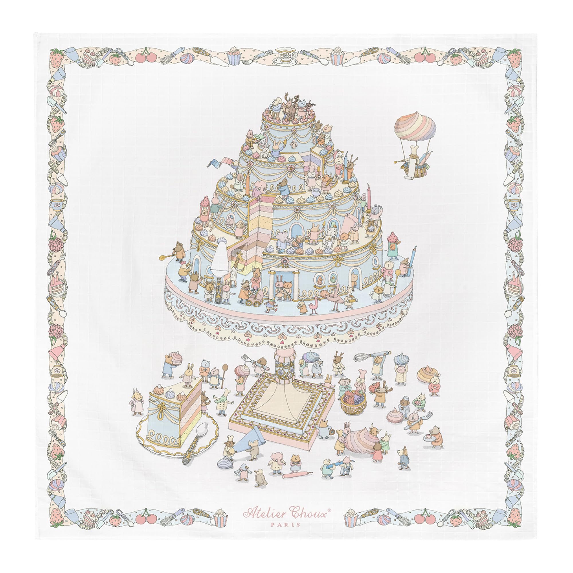 

Atelier Choux CARRE Organic Cotton Blanket Le Gateau