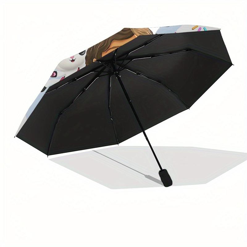 Gaby's Dollhouse Automatic Opening and Closing Umbrella, Compact Travel Umbrella, Lightweight and Portable, Suitable for Beach Commuting Bus