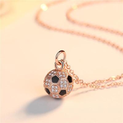 Collier pendentif football strass Coupe du Monde 2022