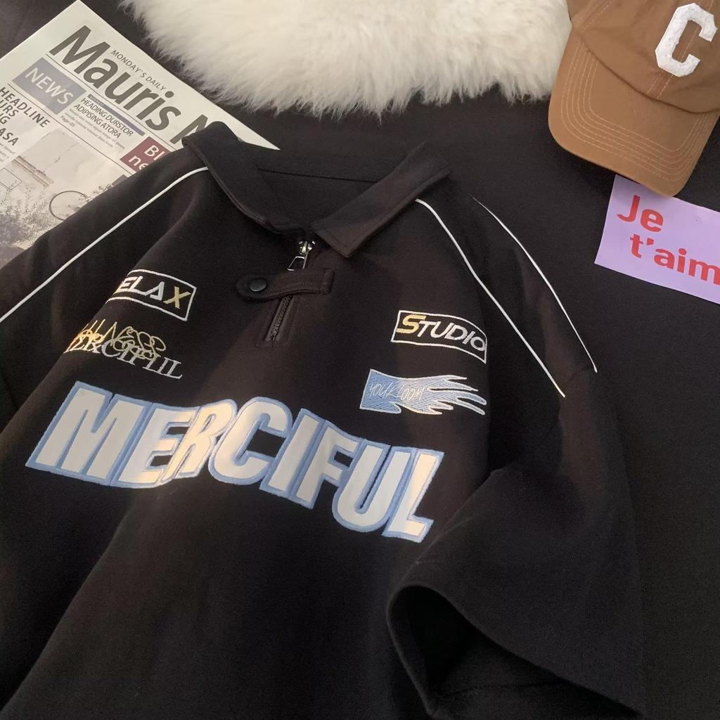 Men's Casual Polo Shirt: Summer Loose-Fit, Short-Sleeve, Youth Sports Style with Lapel