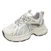Platform Dad Shoes Women's Spring 2025 New Versatile Sports Shoes Breathable Mesh Small Height Increase Casual Shoes