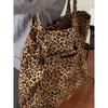 College Style Leopard Print Canvas Bag Women'S Fashion Casual Tote Bag Versatile Large-Capacity Cloth Bag