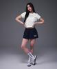 BORN TO WIN W Stitch Logo Regular Fit T-Shirts [White]