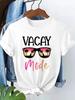 Y2k 90s Vacation Mode Shirt Unisexs Casual Short Sleeve Crew Neck Tshirt Print Harajuku Short Sleeve T Shirt Tops