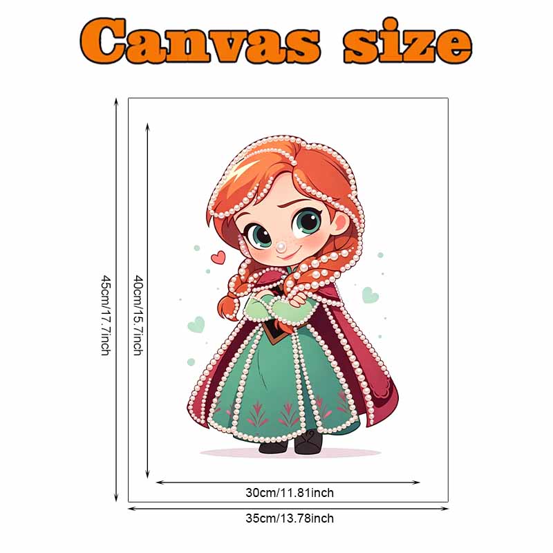 Disney Pearl Painting Frozen Anna Q Version Image Handmade DIY Pearl Gem Painting Pictures Crafts Special Shape Home Wall Decoration