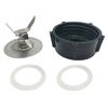 4-blade Ice Crusher + Blender Jar Base + 2Pcs Rubber O-Ring Gaskets Replacement Parts Replacement for Oster Blender