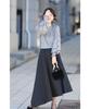 Elegant Lace Patchwork Lantern Sleeve Sweater for Women - Spring/Autumn Knit Pullover